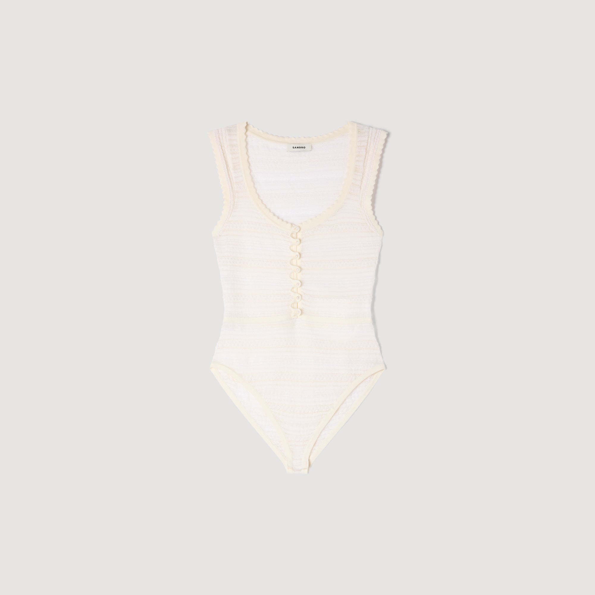 Zandaya Knit Bodysuit ECRU