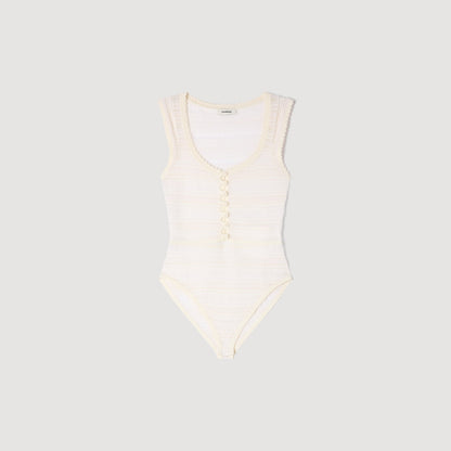 Zandaya Knit Bodysuit ECRU