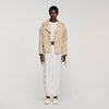 Jackie Fringed Suede Jacket Beige