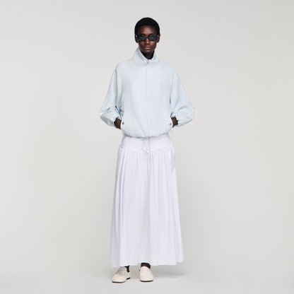 Jayn Embroidered Collar Oversized Jacket Sky Blue
