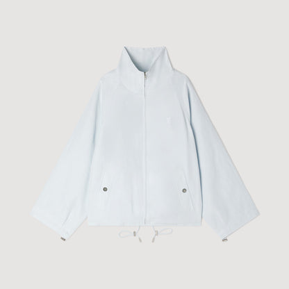 Jayn Embroidered Collar Oversized Jacket Sky Blue