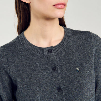 Wool And Cashmere Cardigan Dark Grey