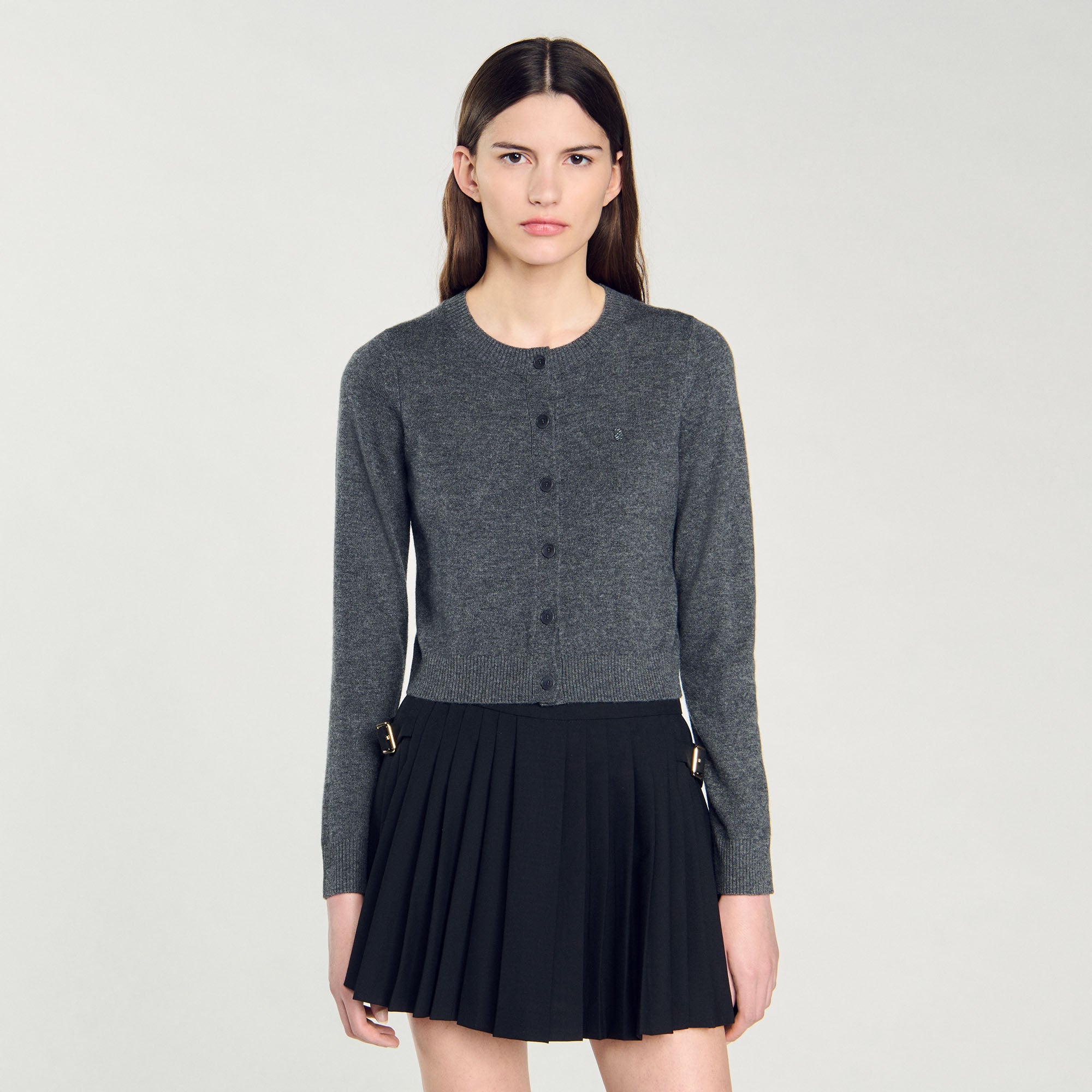 Wool And Cashmere Cardigan Dark Grey