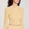 Sheer Knit Cardigan Gold