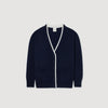 Basile Long Two-Tone Cardigan Navy Blue