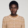 Raffaelo Decorative Knit Cardigan Brown