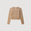 Raffaelo Decorative Knit Cardigan Brown