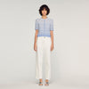 Davine Decorative Knit Cardigan Sky Blue