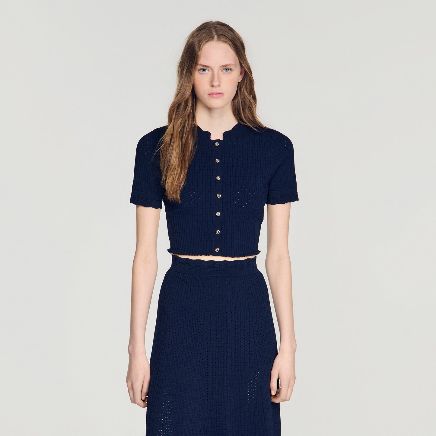 Heddy  Knit Cardigan Navy Blue