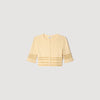 Oria Cropped cardigan with tassels Vanilla