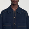 Christopher Jacket-effect cardigan Navy Blue