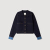 Christopher Jacket-effect cardigan Navy Blue