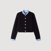 Anthony Two-tone origami collar cardigan Navy Blue