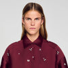 Mentissa Shirt Embellished With Rhinestones Bordeaux