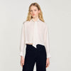 Cropped Silk Shirt Ecru