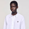 Kim Cropped Poplin Shirt White