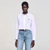 Kim Cropped Poplin Shirt White