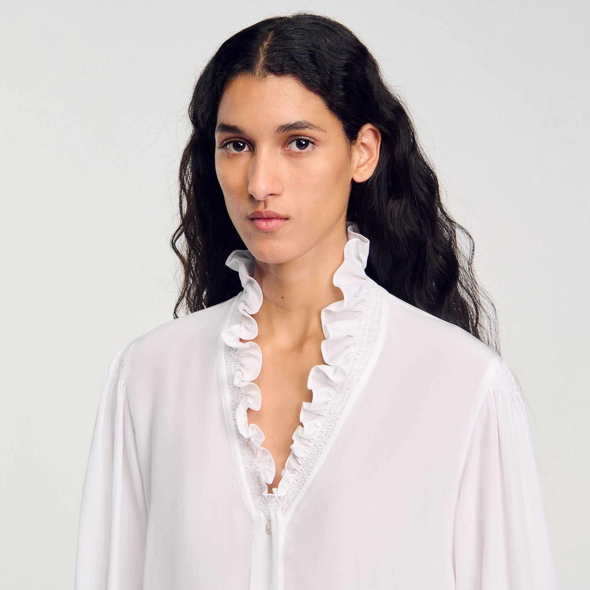 Floaty Silk Shirt White