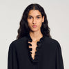 Floaty Silk Shirt Black