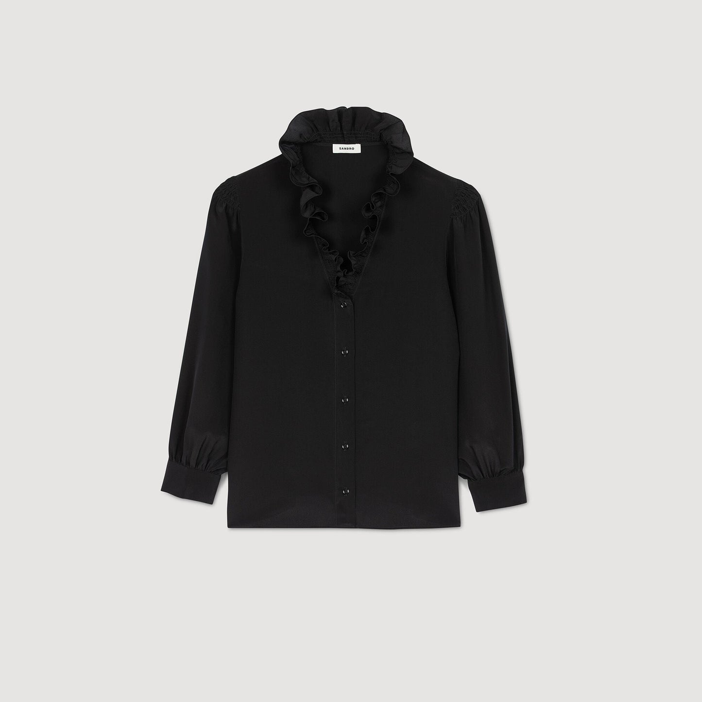 Floaty Silk Shirt Black