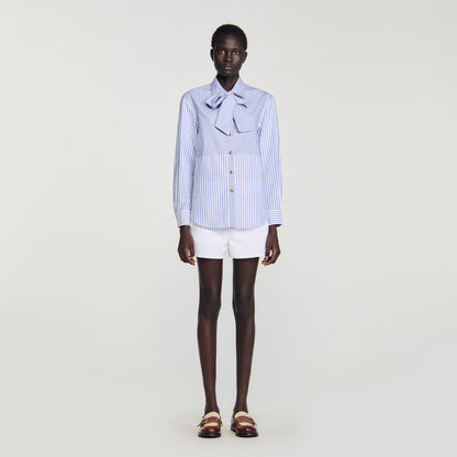 Isilys Striped tie shirt Blu / White