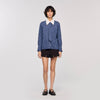 Eulalie Check Shirt With Tie Blue / Black