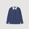 Eulalie Check Shirt With Tie Blue / Black