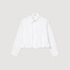 Pleated Cropped Shirt White