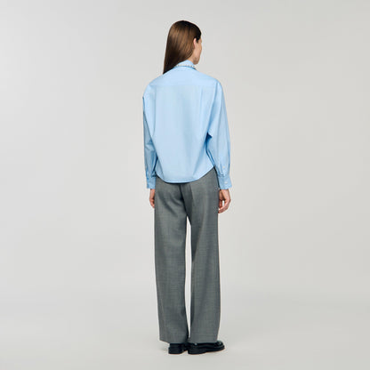 Eloane Rhinestone shirt Sky Blue