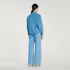 Carmella Denim Shirt With Rhinestones Blue Jean