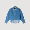 Carmella Denim Shirt With Rhinestones Blue Jean