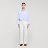 Jannat Cropped Striped Shirt Blu / White