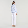 Coralya Striped peplum shirt Sky Blue