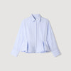 Coralya Striped peplum shirt Sky Blue