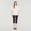Roccalina Pleated back shirt Ecru
