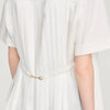 Roccalina Pleated back shirt Ecru