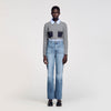 Moore Flared Faded Jeans Blue Jeans