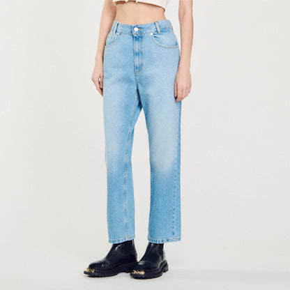 Low-Rise Straight-Leg Jeans Blue Jean