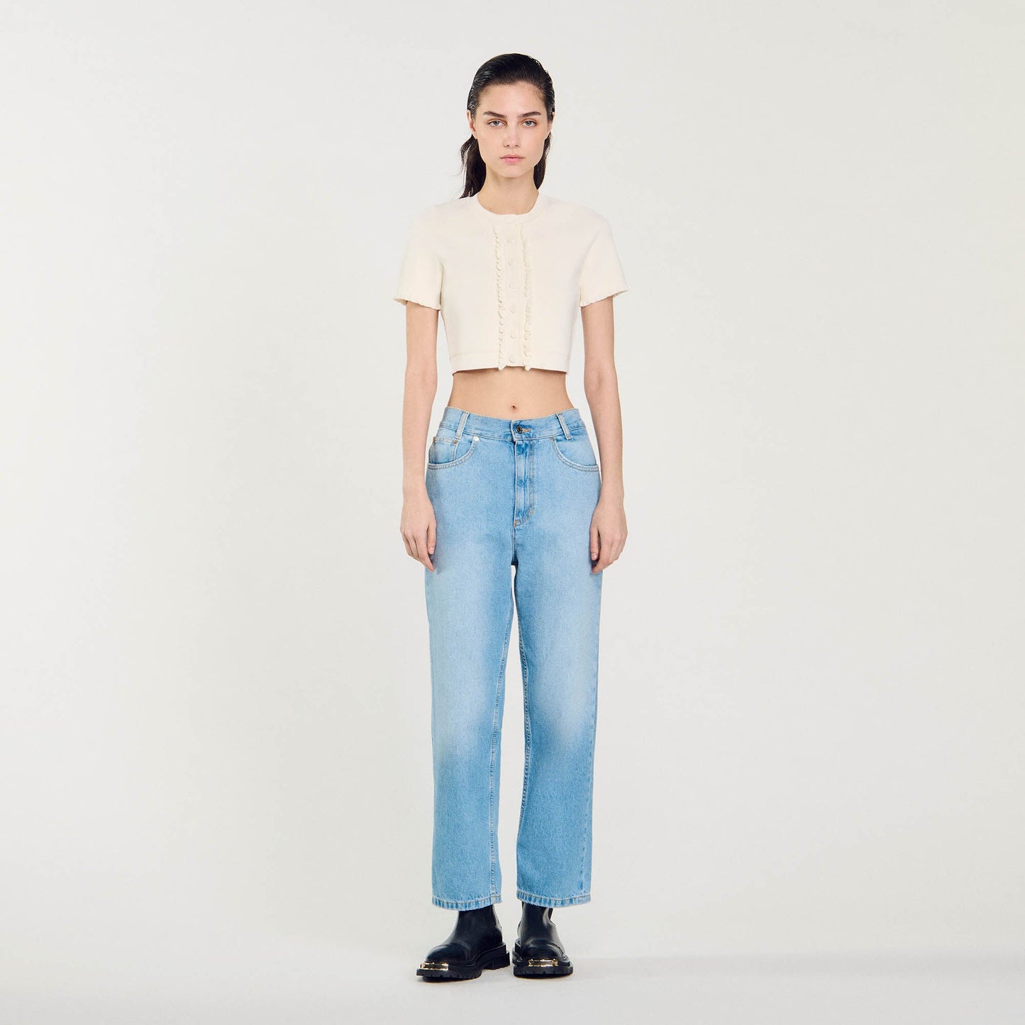 Low-Rise Straight-Leg Jeans Blue Jean