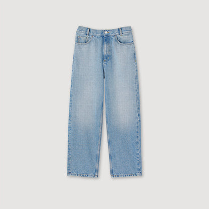 Low-Rise Straight-Leg Jeans Blue Jean