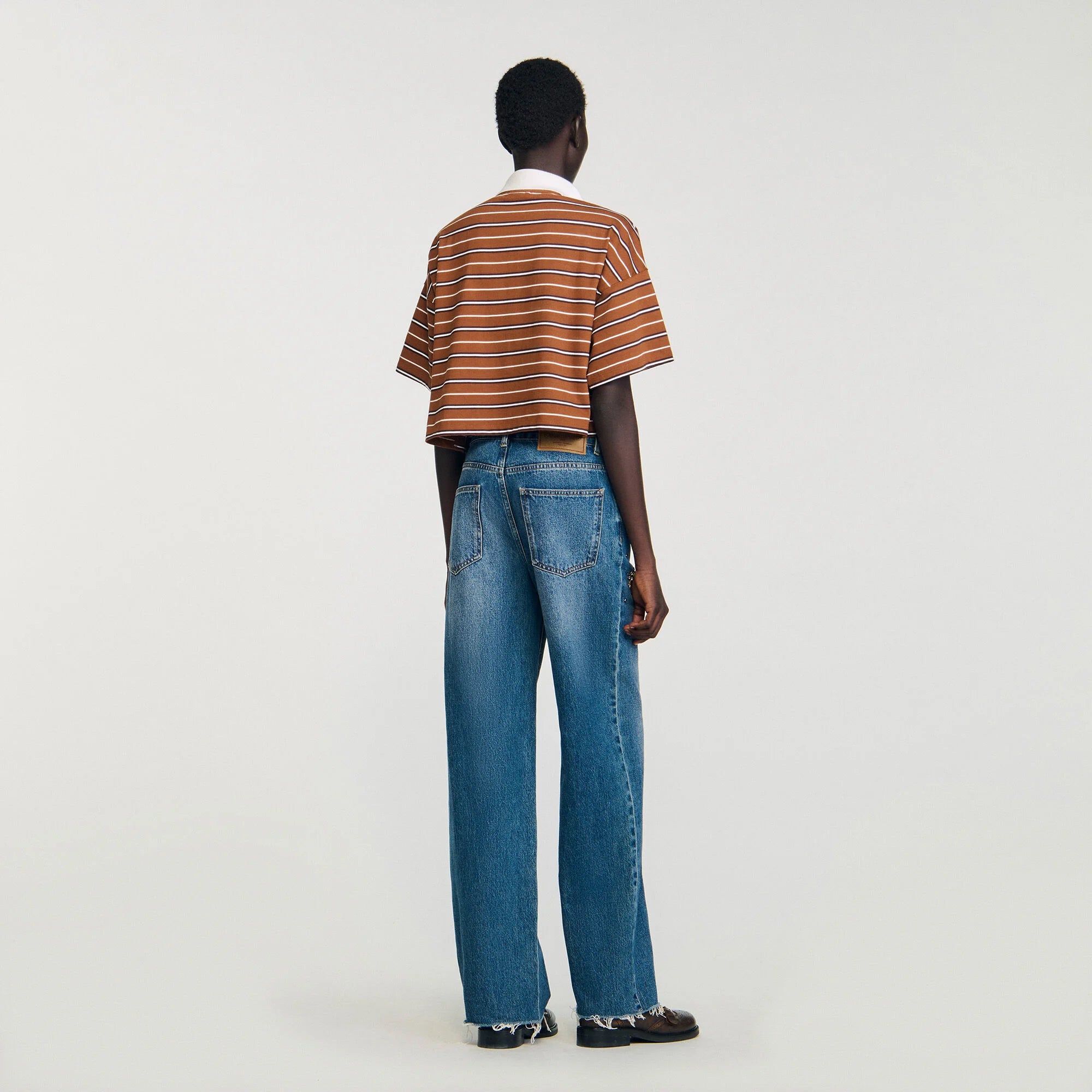 Palmtree Rhinestone Jeans Blue Jean