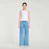 Calix Faded Straight-Leg Rhinestone Jeans Blue Jean