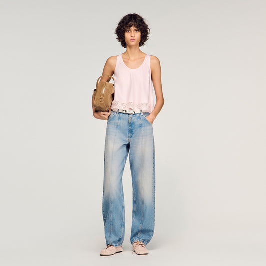 Jaden Faded Barrel Jeans Blue Jean