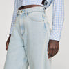 Ethan Faded Barrel Cotton Jeans Sky Blue