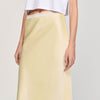 Long Satin-Effect Skirt Yellow