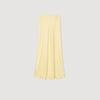 Long Satin-Effect Skirt Yellow