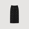 Rhinestone Pencil Skirt Black