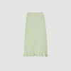 Decorative Knit  Skirt Vert Amande