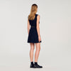 Isolda Short Knit And Denim Skirt Navy Blue