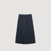 Theana Long Pleated Skirt Navy Blue